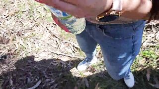 Fucking my mother’s friend in a forest outdoor